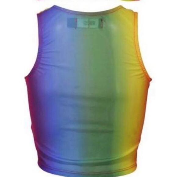 NWT Iron Fist Somewhere Rainbow Crop Tank - Picture 4 of 9